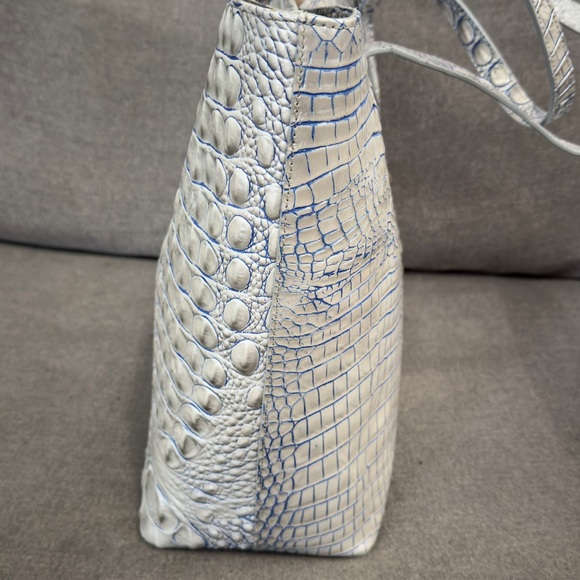 Brahmin Silver Crocodile-Embossed Tote Bag Set - Picture 4 of 14